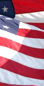 A close up of the american flag